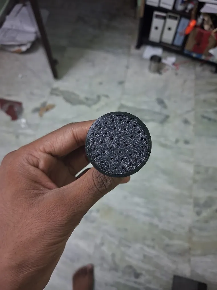 Perforated 3D printed disc